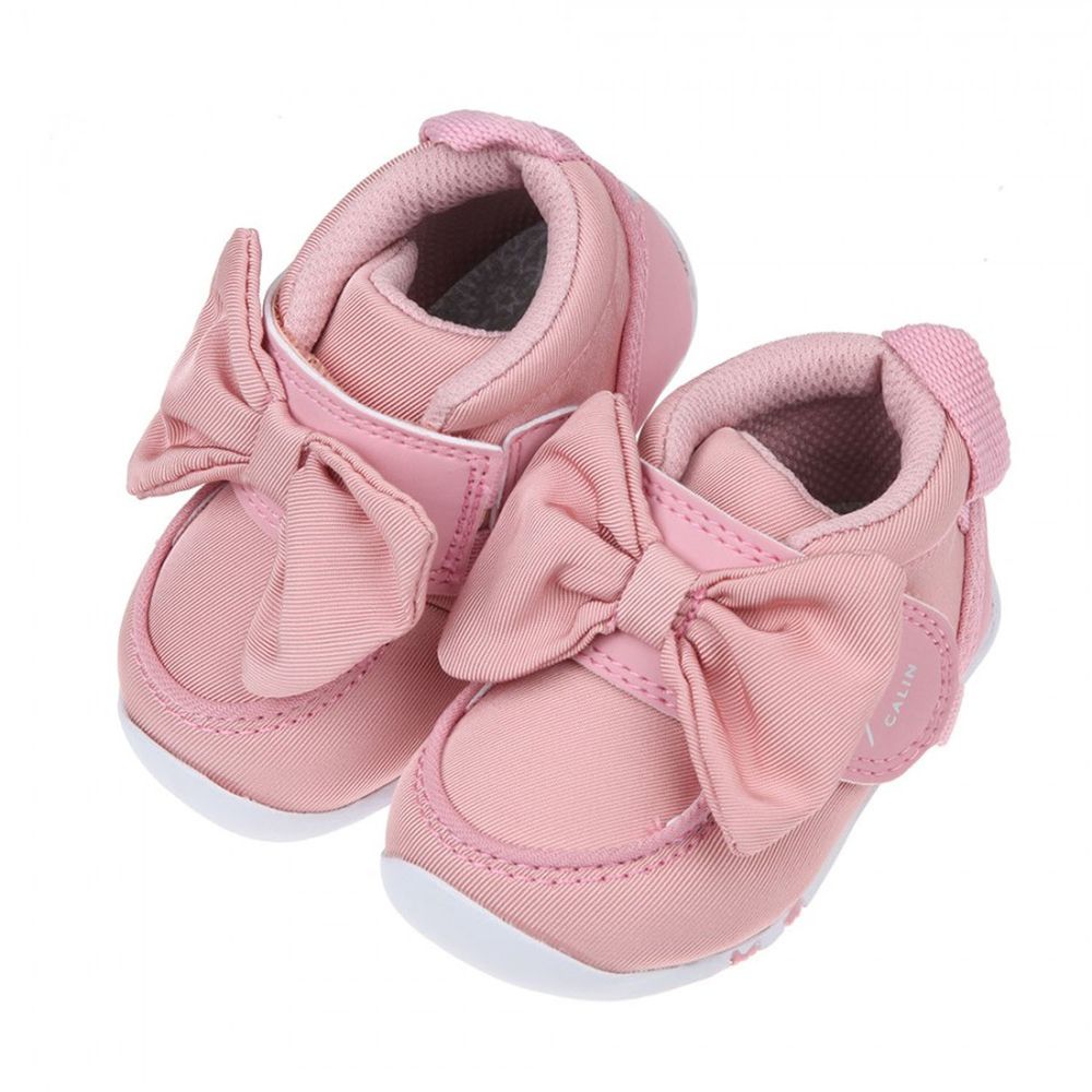日本IFME - 公主蝴蝶結粉紅色寶寶機能學步鞋