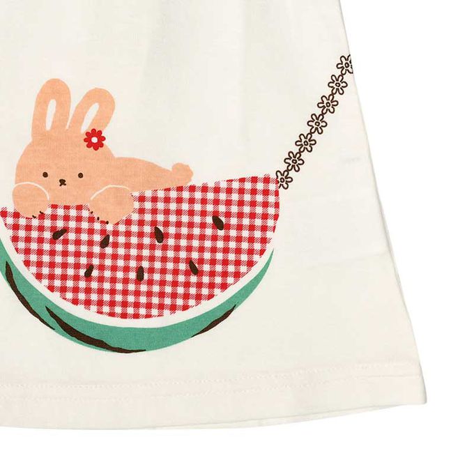 akachan honpo - 短袖T恤-印花-象牙白色