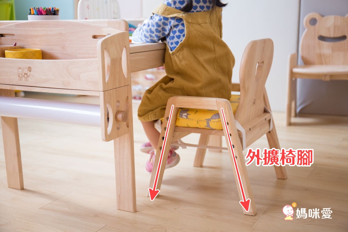 環安傢俱 - 【一般款】幼兒成長桌椅組/一桌一成長椅-一般桌+加大款小熊椅