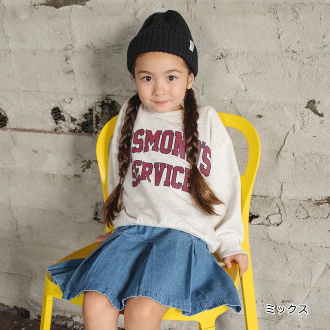 日本 BRANSHES - 百搭印花縮口長袖上衣-高山風景-炭灰