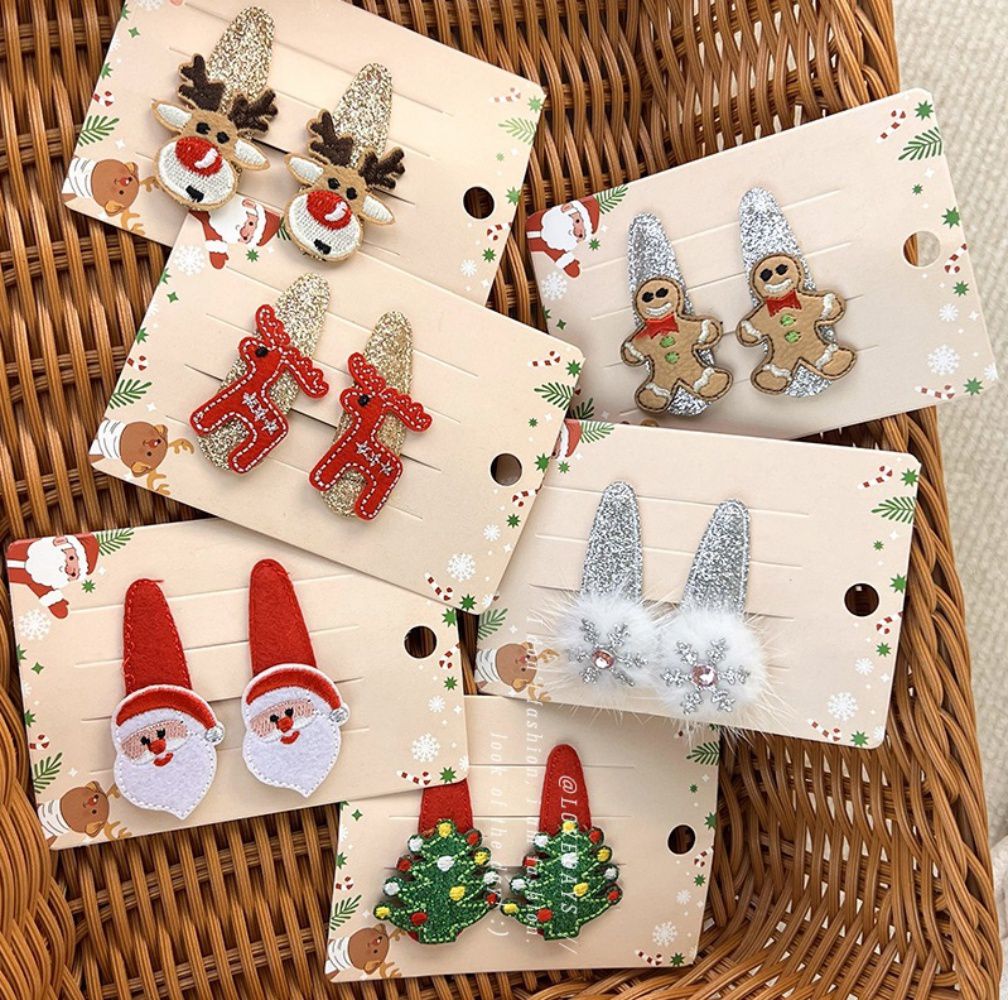 聖誕節造型BB夾(2入)-薑餅人