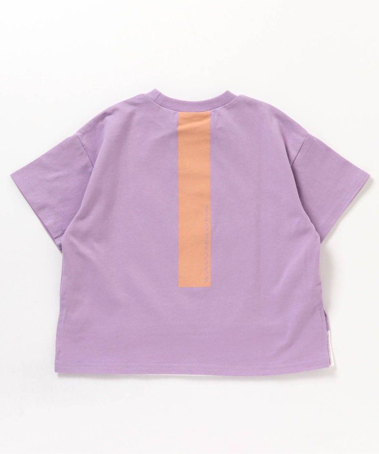 日本 BREEZE - 寬鬆版型背後設計短袖上衣-淺卡其