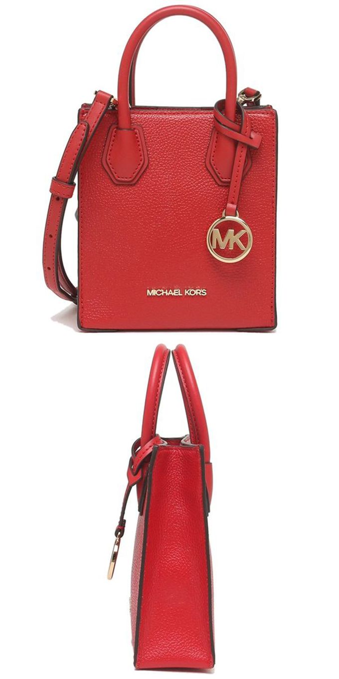 MICHAEL KORS - 皮革迷你手提斜背兩用包-紅