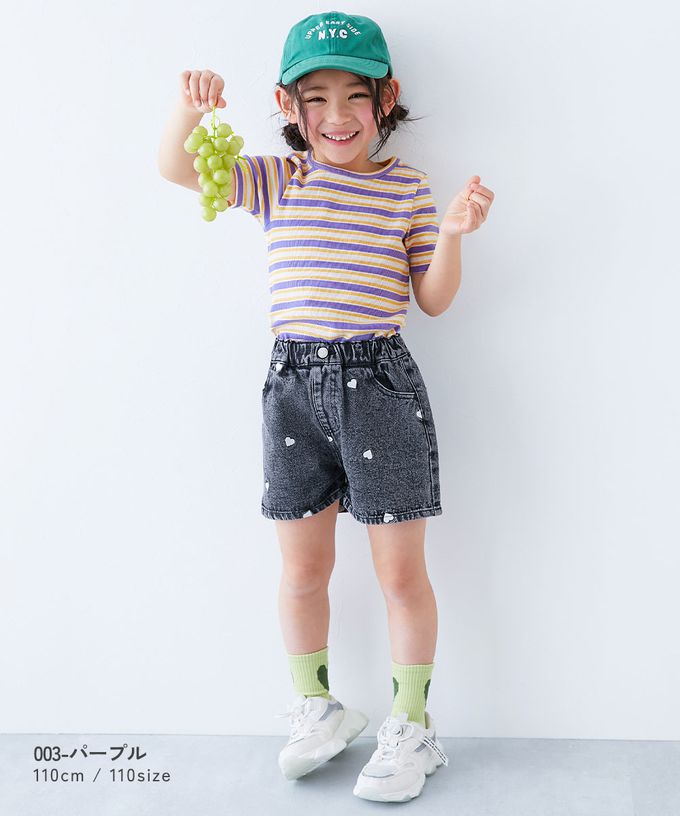 日本 devirock - 清爽夏日線條配色短袖上衣-藍白