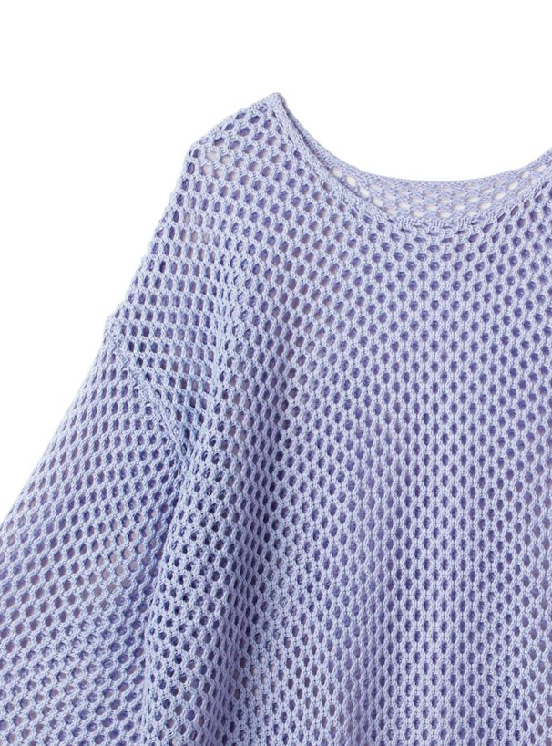 日本 GRL - 時尚鉤針洞洞罩衫/上衣-黃 (F)