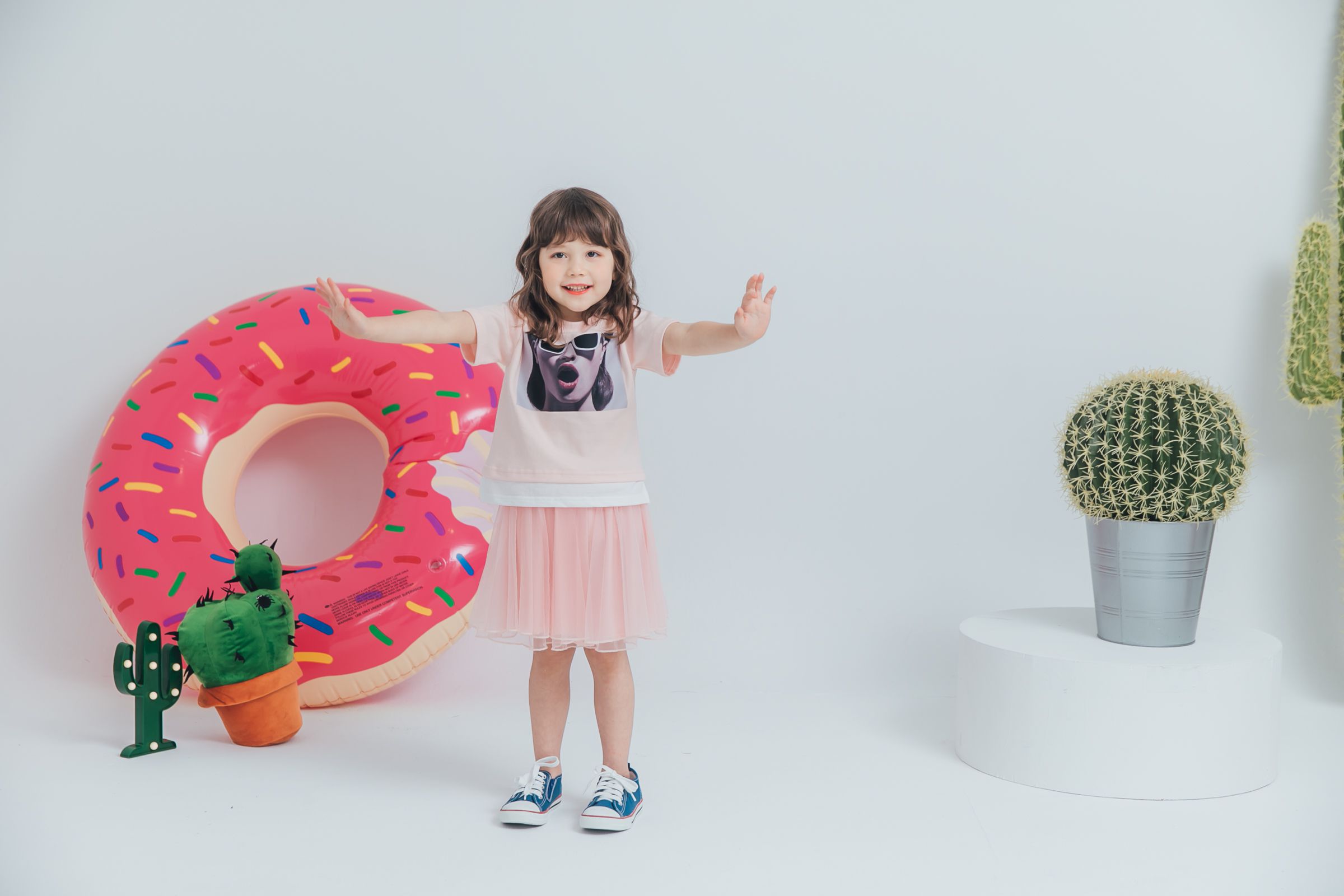 Peachy - 北鼻款*獨家訂製綿柔空氣紗裙-短裙款-蜜桃粉