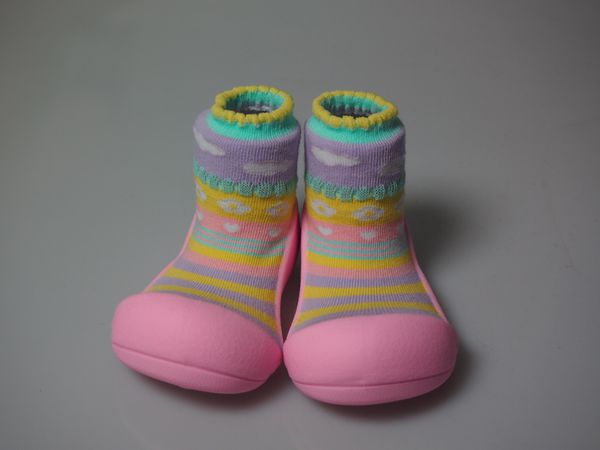 韓國 Attipas - 襪型學步鞋-繽紛紅