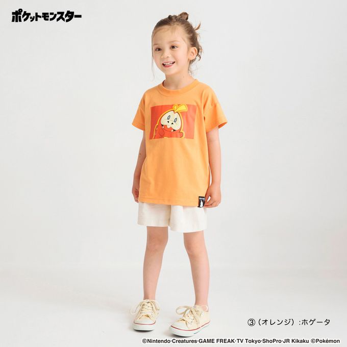 日本 BRANSHES - [限量]寶可夢印花短袖上衣-潤水鴨-淺藍