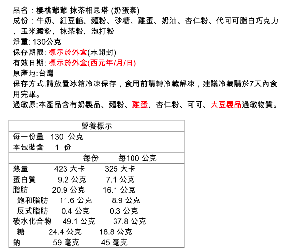 經典人氣伴手禮【櫻桃爺爺】冰紛舒芙蕾、北海道牛軋糖、徳式芒果乳酪塔