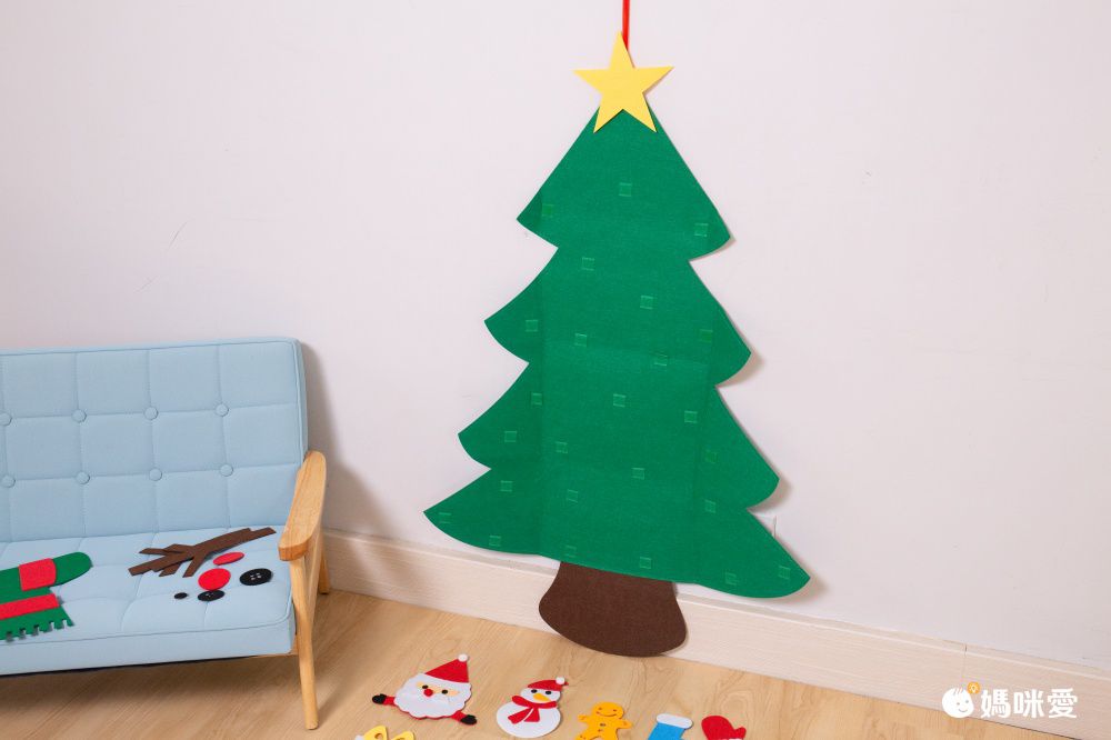 毛氈聖誕樹掛飾-聖誕樹禮盒款 (高100x寬70cm)