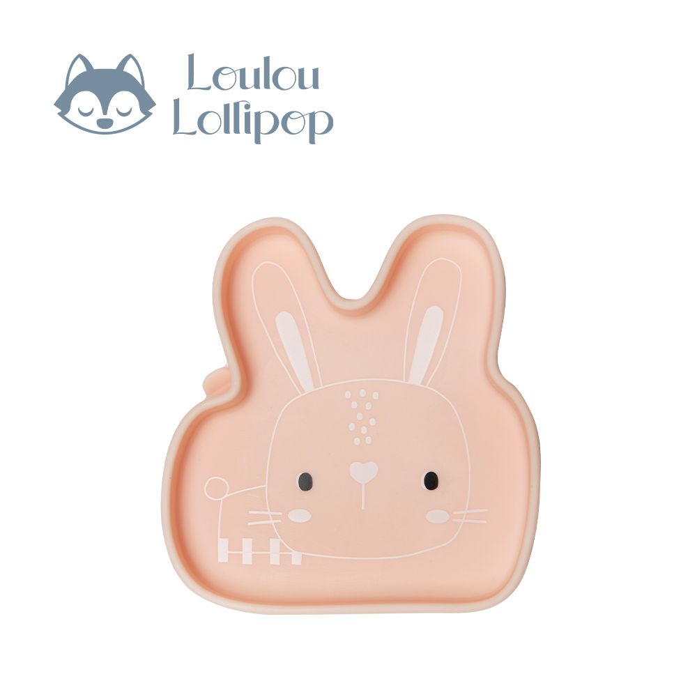 動物造型 防滑矽膠餐盤-甜心邦尼