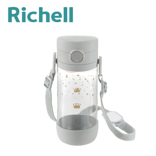 日本 Richell 利其爾 - 幻夢星空直飲水杯 450mL-灰-450ml