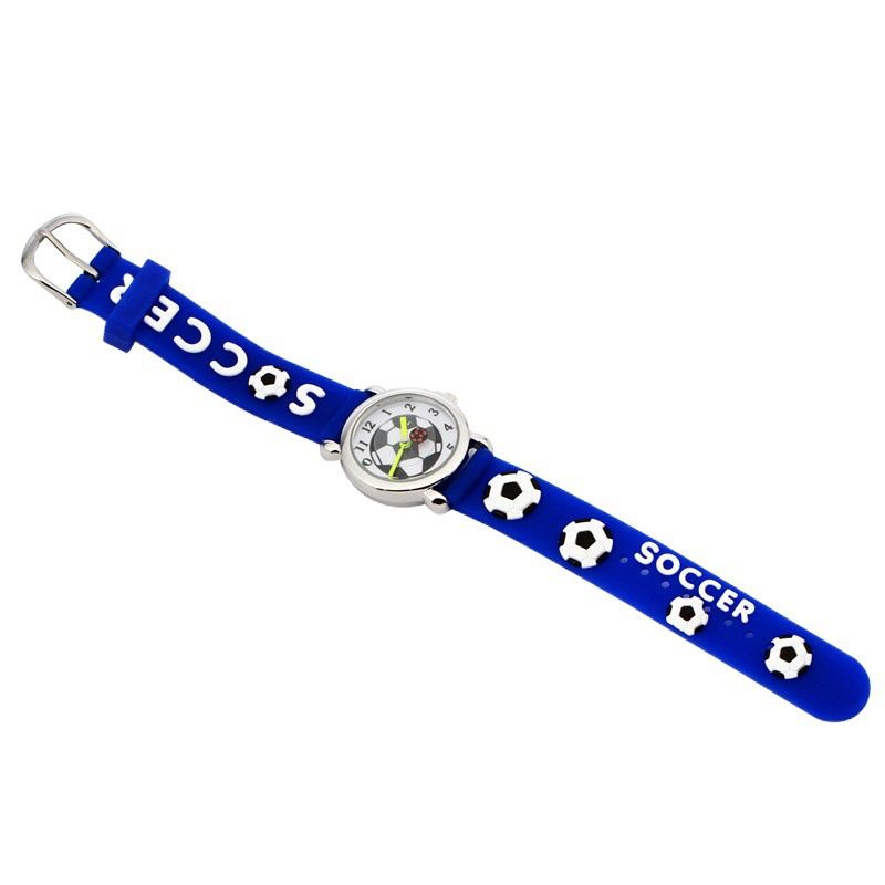 3D立體卡通兒童手錶-經典小圓錶-藍色足球