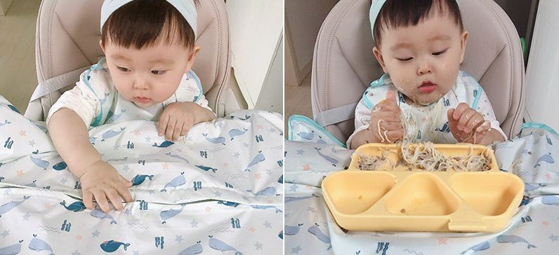 韓國 Babyclo - 多功能防水圍兜/圍裙(無袖)-粉紅大象