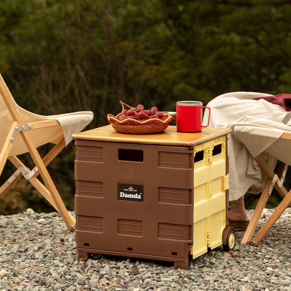 韓國 Damda - 購物車木頭桌板(不含手拉車）-棕色 (43.5x38cm)-1.5KG