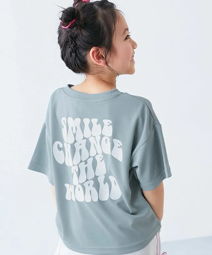 日本 devirock - 涼感速乾網眼 超舒適短袖上衣-英文logo-黑