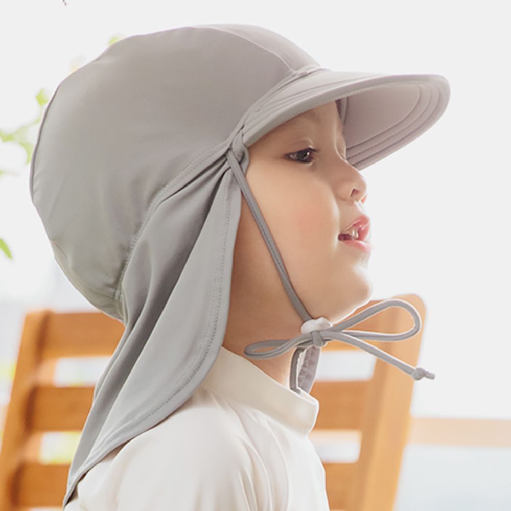 韓國 Vaenaitbaby - (抗UV)遮脖防曬泳帽-灰