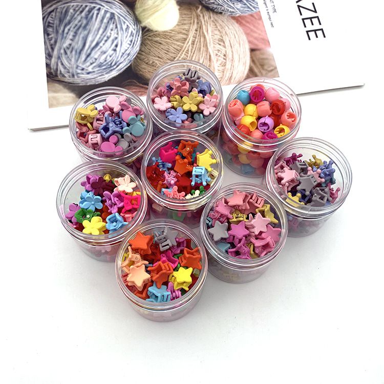 罐裝迷你爪夾30入-花花霧面款