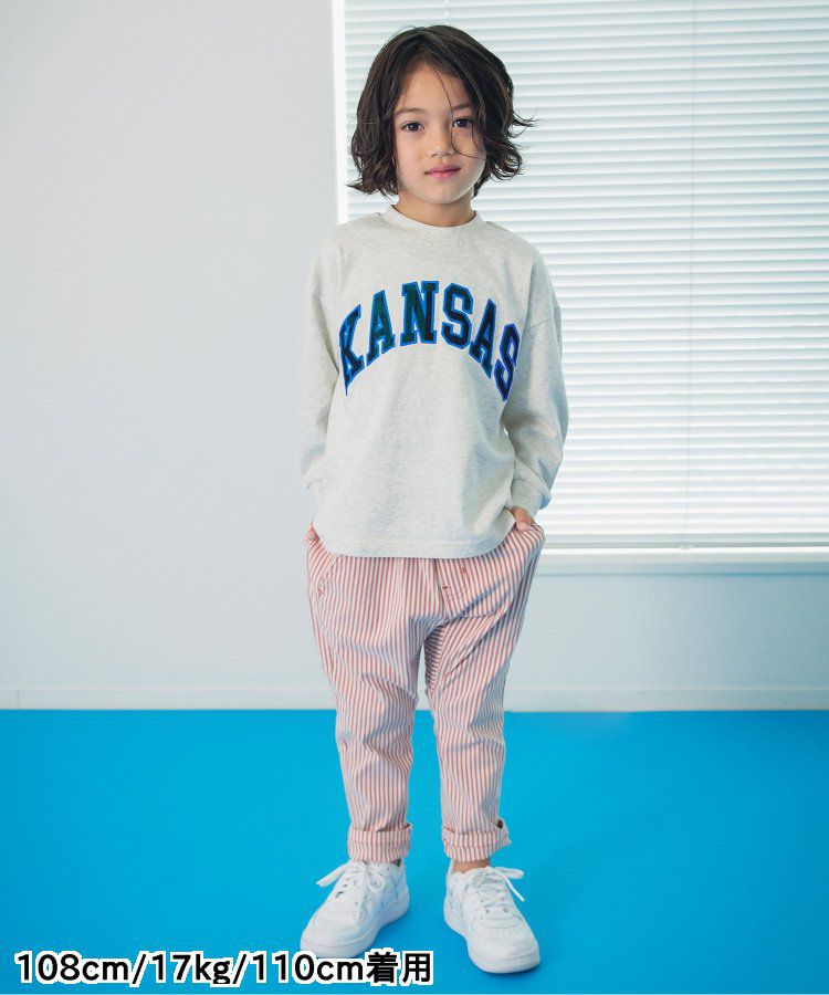 日本 BREEZE - 美式復古風長袖大學T-粉紅