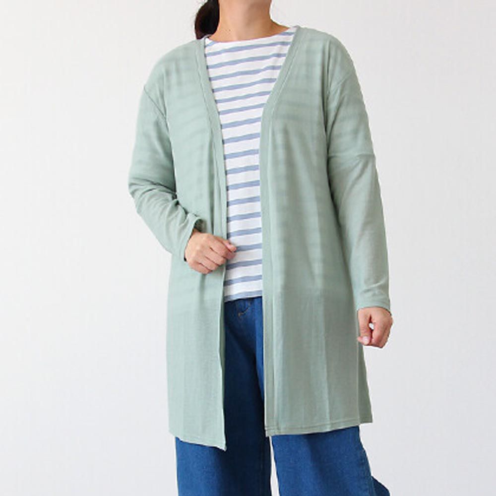 日本涼感服飾 - 夏日人氣 抗UV輕薄防曬外套-長版-薄荷綠