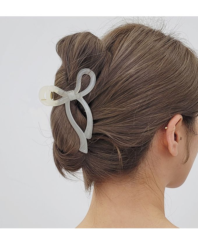 韓國 Soo&Soo - 果凍禮物結造型髮夾/抓夾-透明