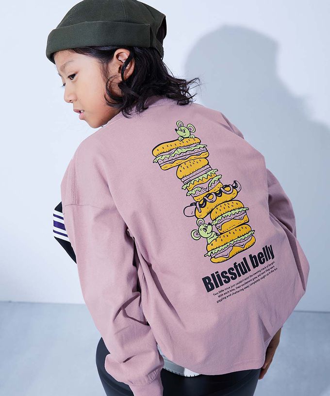 日本 devirock - 100%棉 定番印花寬版長袖上衣-潮流格子-黑