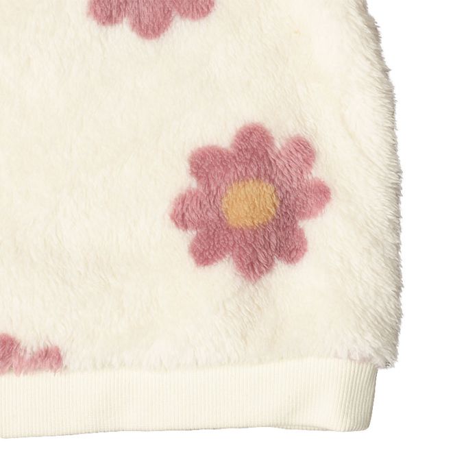 akachan honpo - 長袖休閒上衣-滿版圖案 起絨-象牙白色