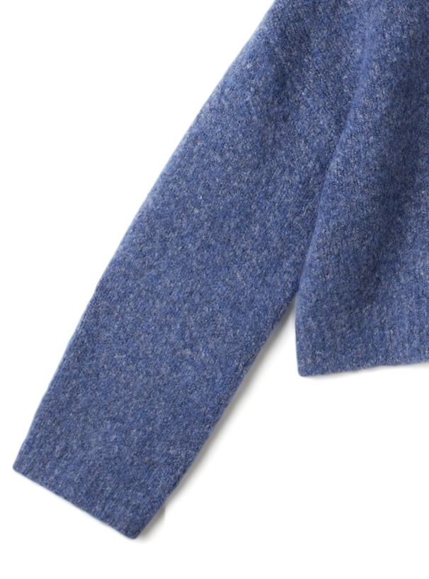 日本 GRL - 羊毛混柔軟短版毛衣-葡萄紫 (F)