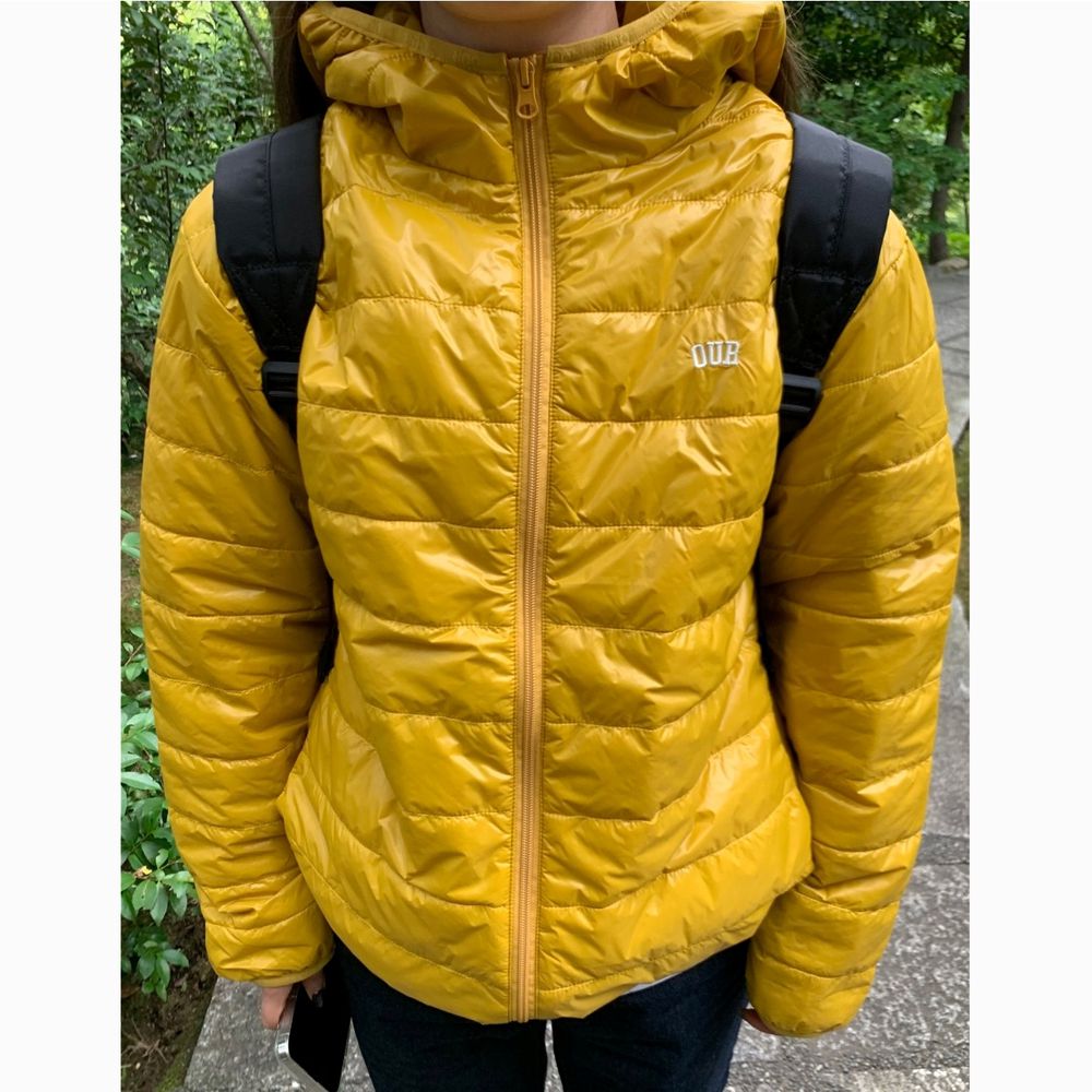 OUR (成人款)輕暖科技纖維連帽外套-黃 (ADULT/FREE)