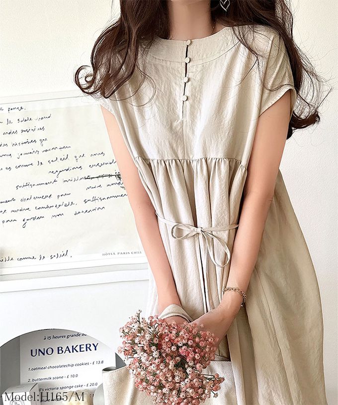 日本 Classical Elf - 前後2way清新腰綁帶短袖洋裝-黑