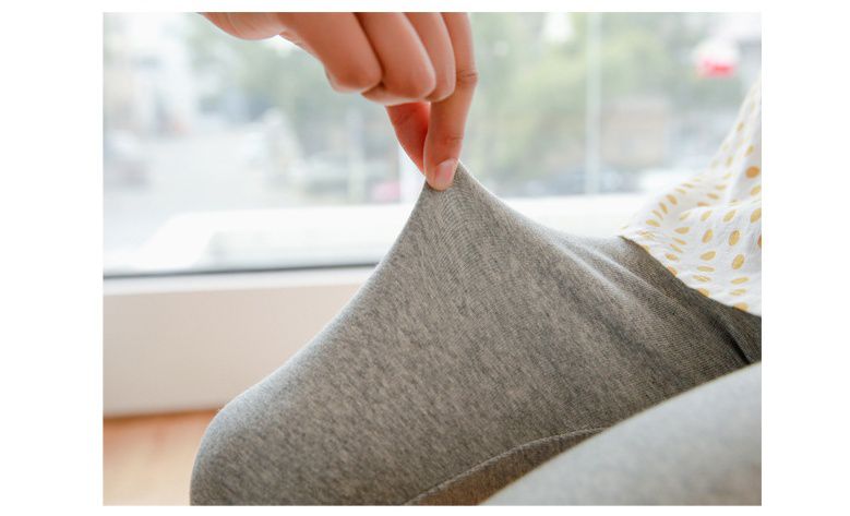 FANMOU - 內搭褲-蕾絲天鵝-灰色