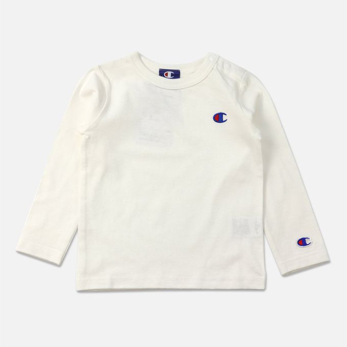 日本 Chil2 - Champion聯名 純棉長袖上衣-灰