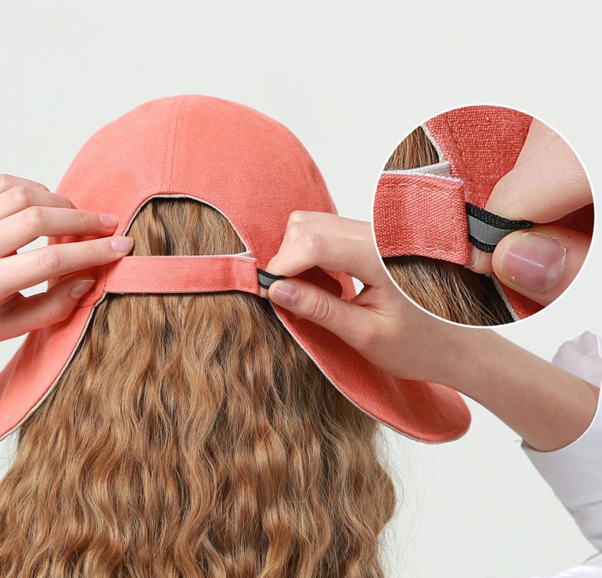 韓國 CHAMELEON - 雙面牛仔布料遮陽帽-黑/棕