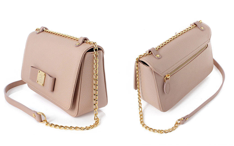 Saint Scott - Alice蝴蝶結金鍊錢夾包-櫻花粉