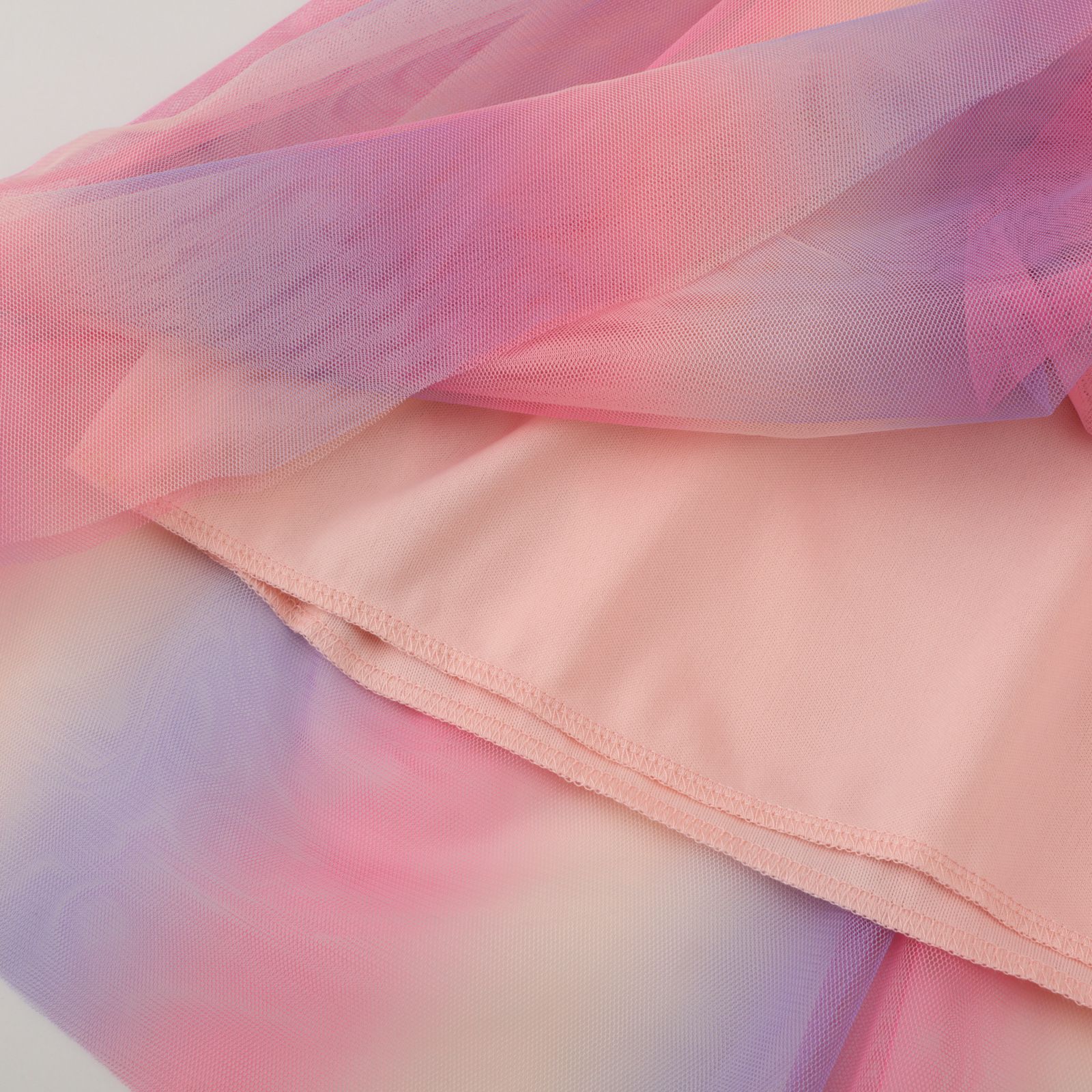 Jumping meters - 棉質圓領短袖網紗洋裝-亮片蝴蝶-白色