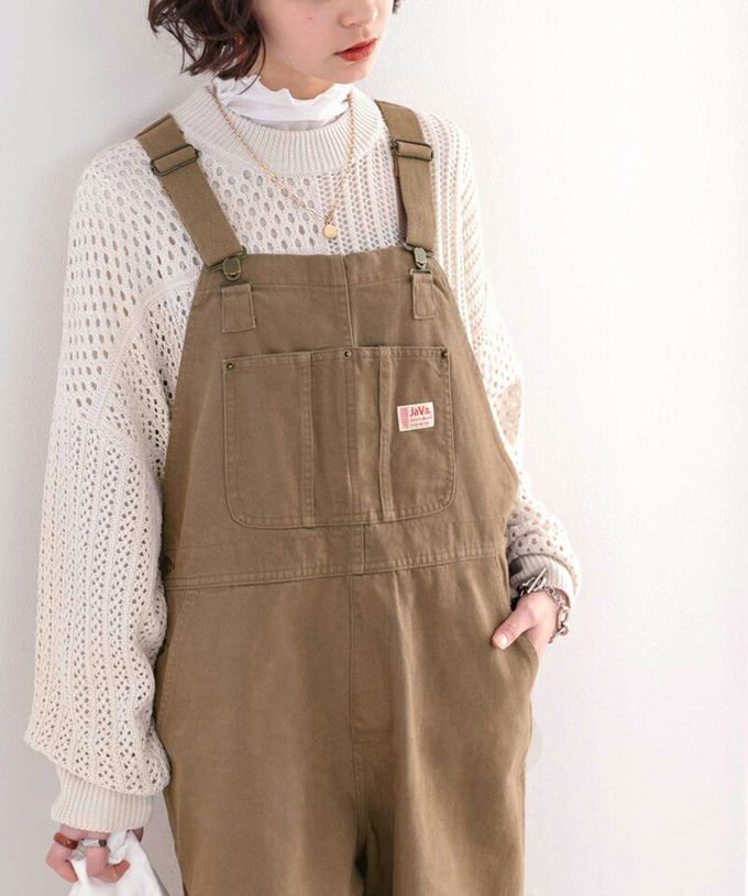 日本 Classical Elf - 美式經典百搭吊帶褲-軍綠