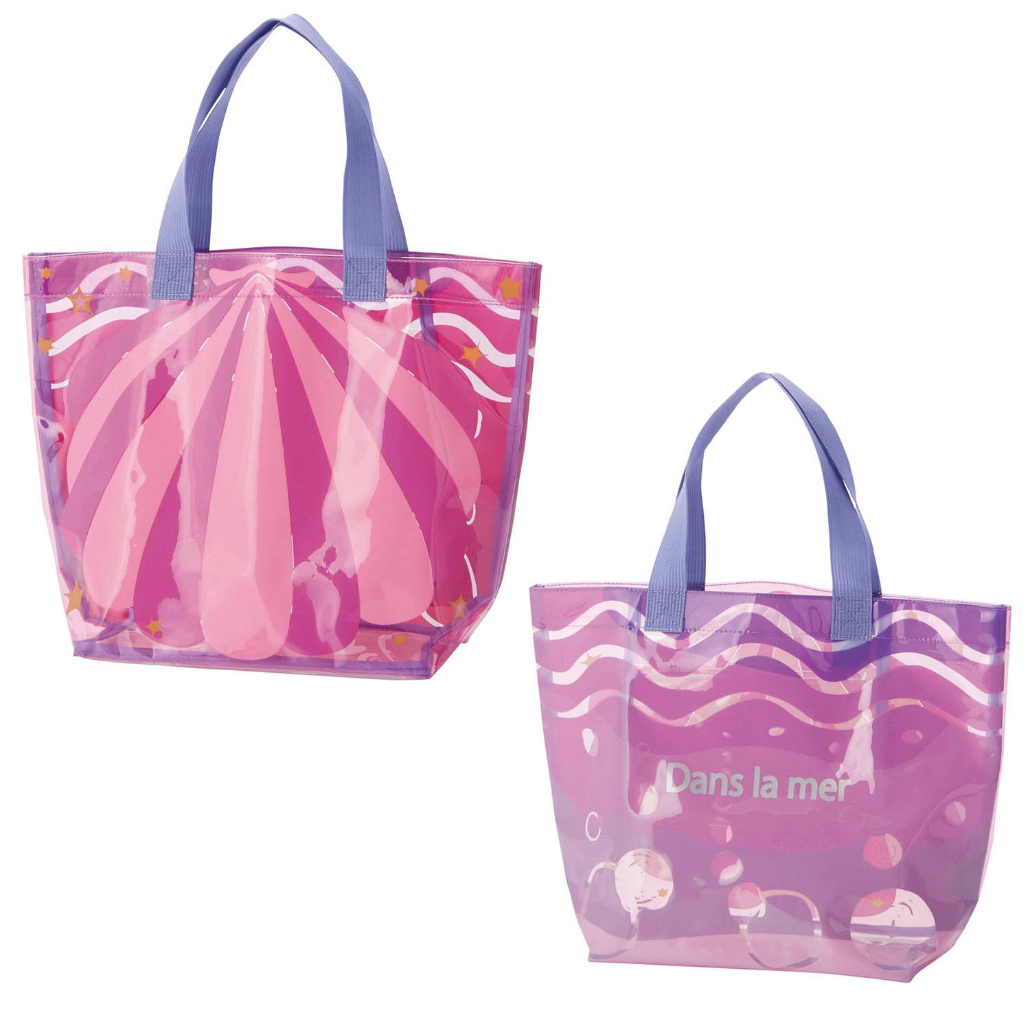 日本千趣會 - PVC防水包/游泳手提包-鯨鯊-水藍 (41×31×15cm)