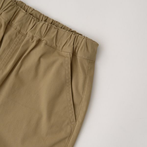 日本 b-ROOM - 帥氣定番色錐形褲-棕卡其