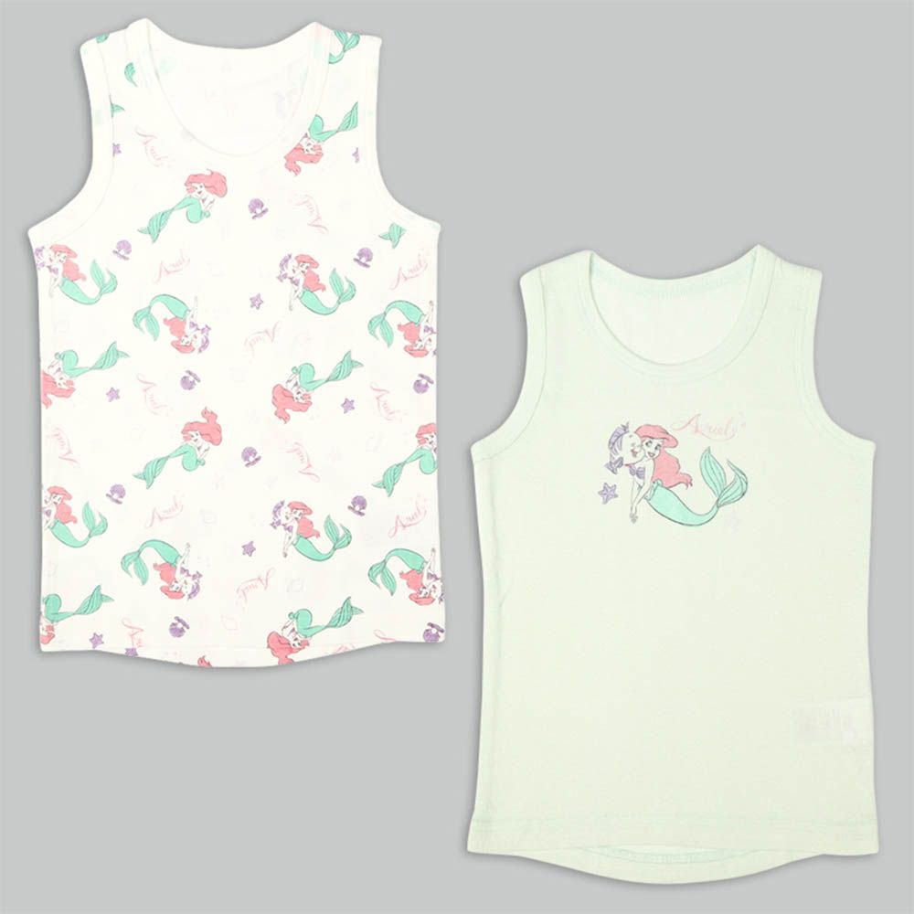 坦克背心2件組-小美人魚-淺綠色