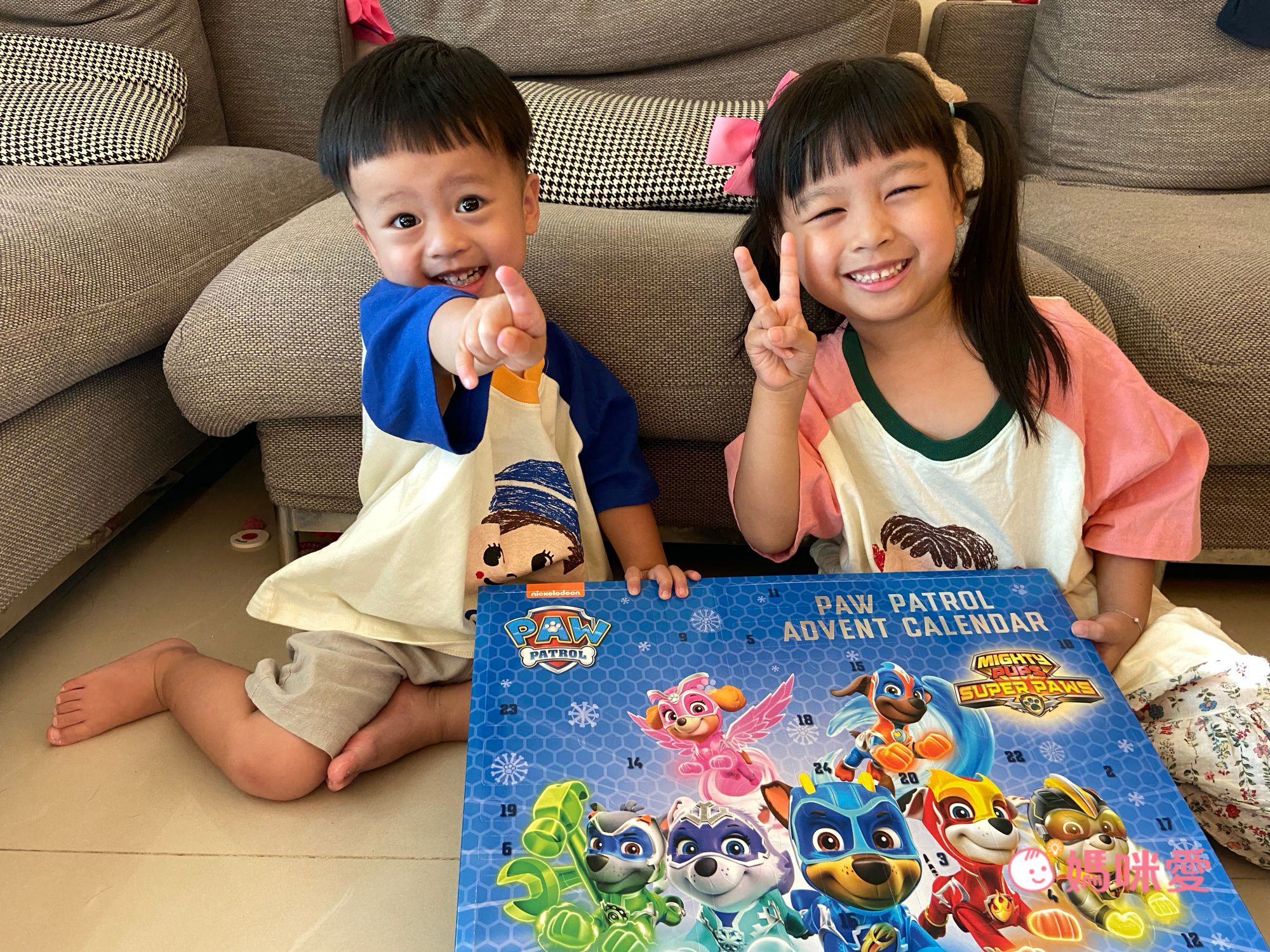 汪汪隊立大功 - 聖誕倒數降臨曆-經典版-手指偶款-贈聖誕系列紋身貼紙*1張