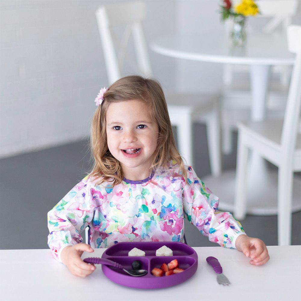 防水長袖圍兜-水彩畫