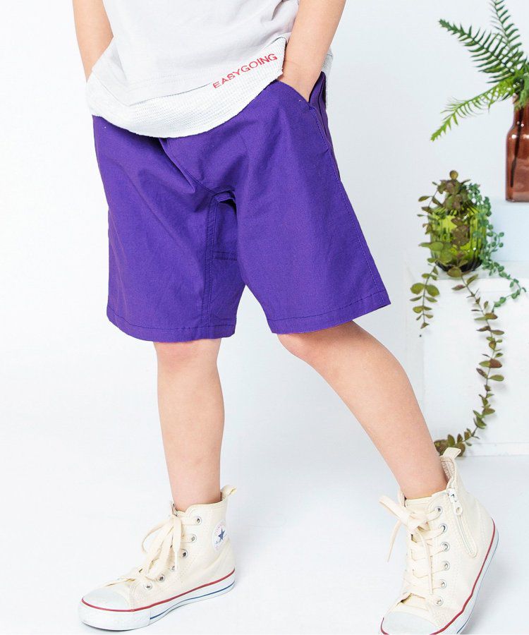 日本 BREEZE - 彩色標籤腰束口休閒短褲-軍綠