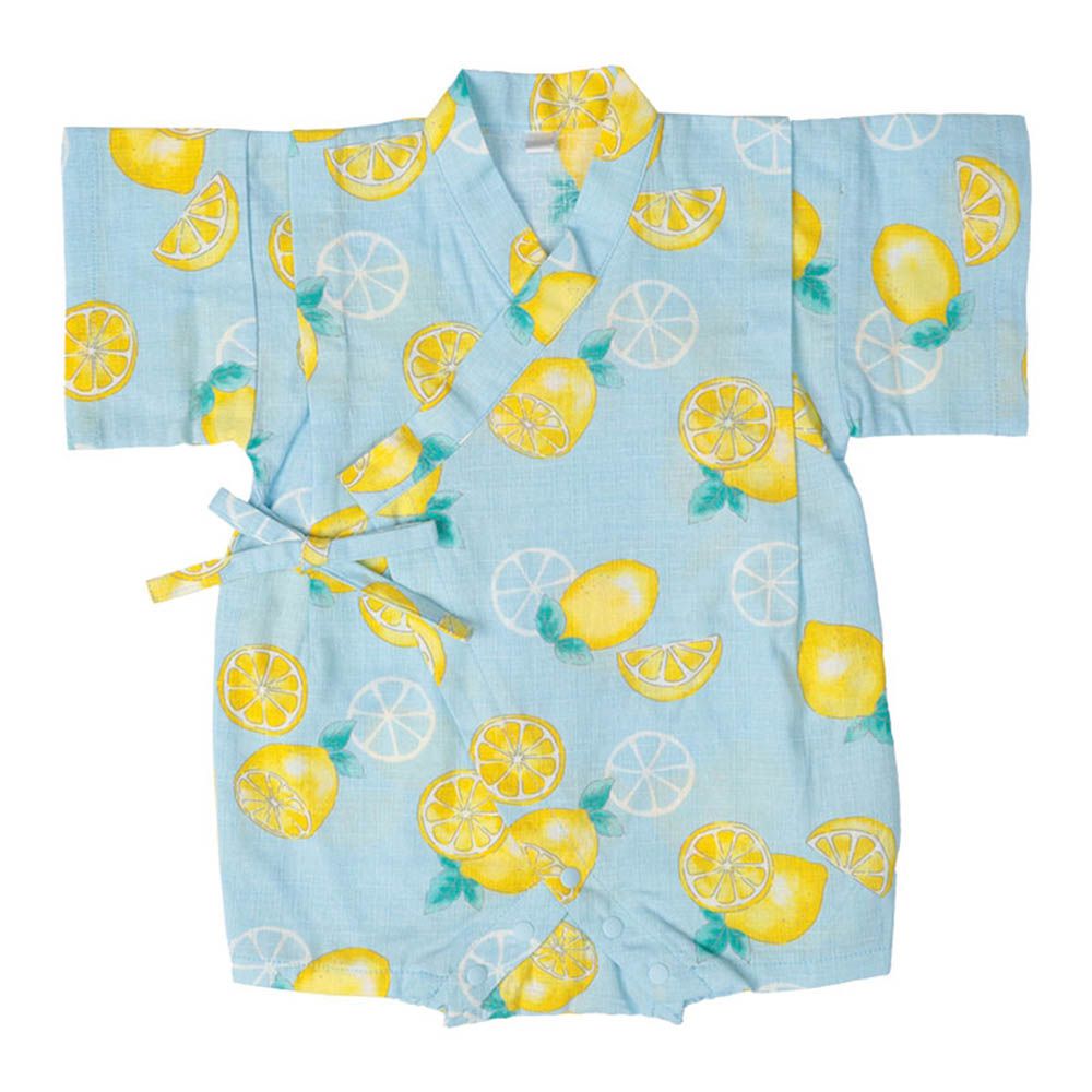 甚平包屁衣-檸檬-淺藍色