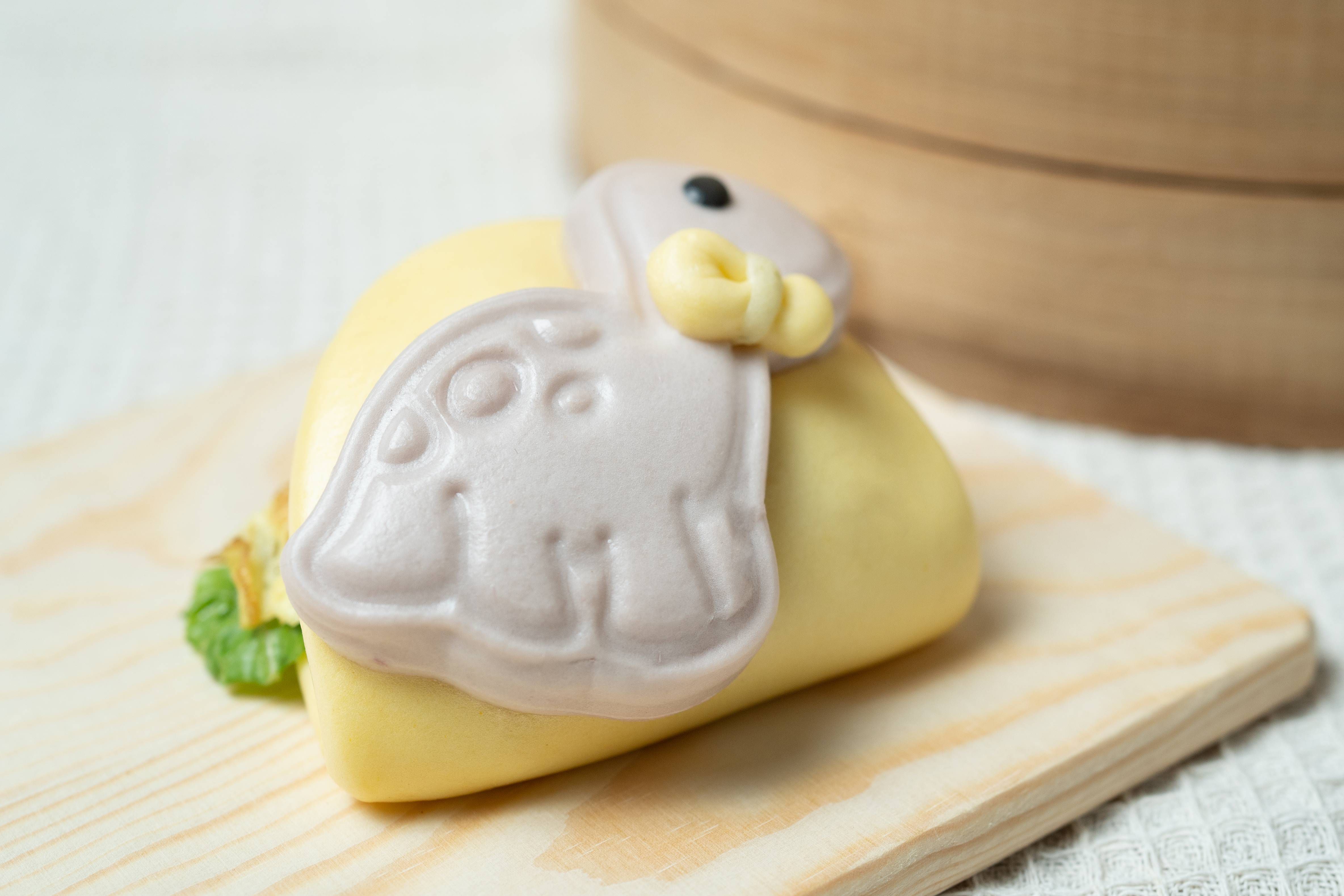 老甜媽手工饅頭 - 彩虹小恐龍造型刈包