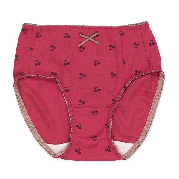 日本西松屋 - 棉混透氣女孩內褲5件組-碎花櫻桃