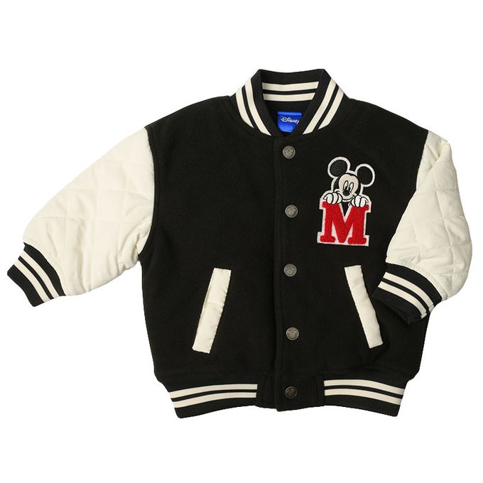 akachan honpo - 美式棒球外套-米奇-黑色