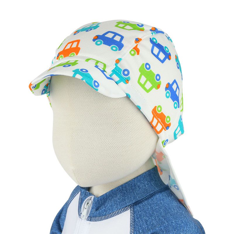 akachan honpo - 泳帽-汽車-米白色 (42～52cm)