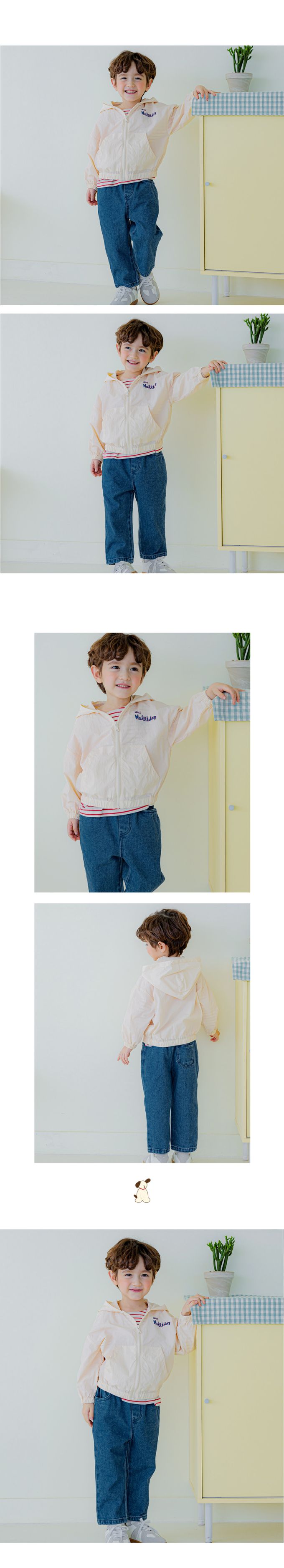 韓國 Bebezoo - NICE薄款防風拉鍊連帽外套-紫