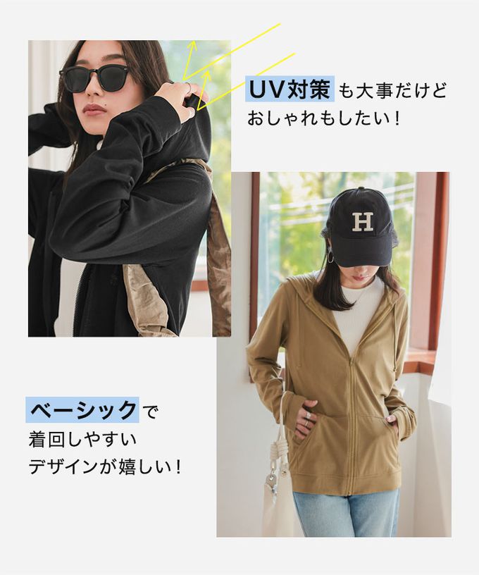 日本 Kobe Lettuce - 冷房對策！輕盈防曬連帽薄外套-白