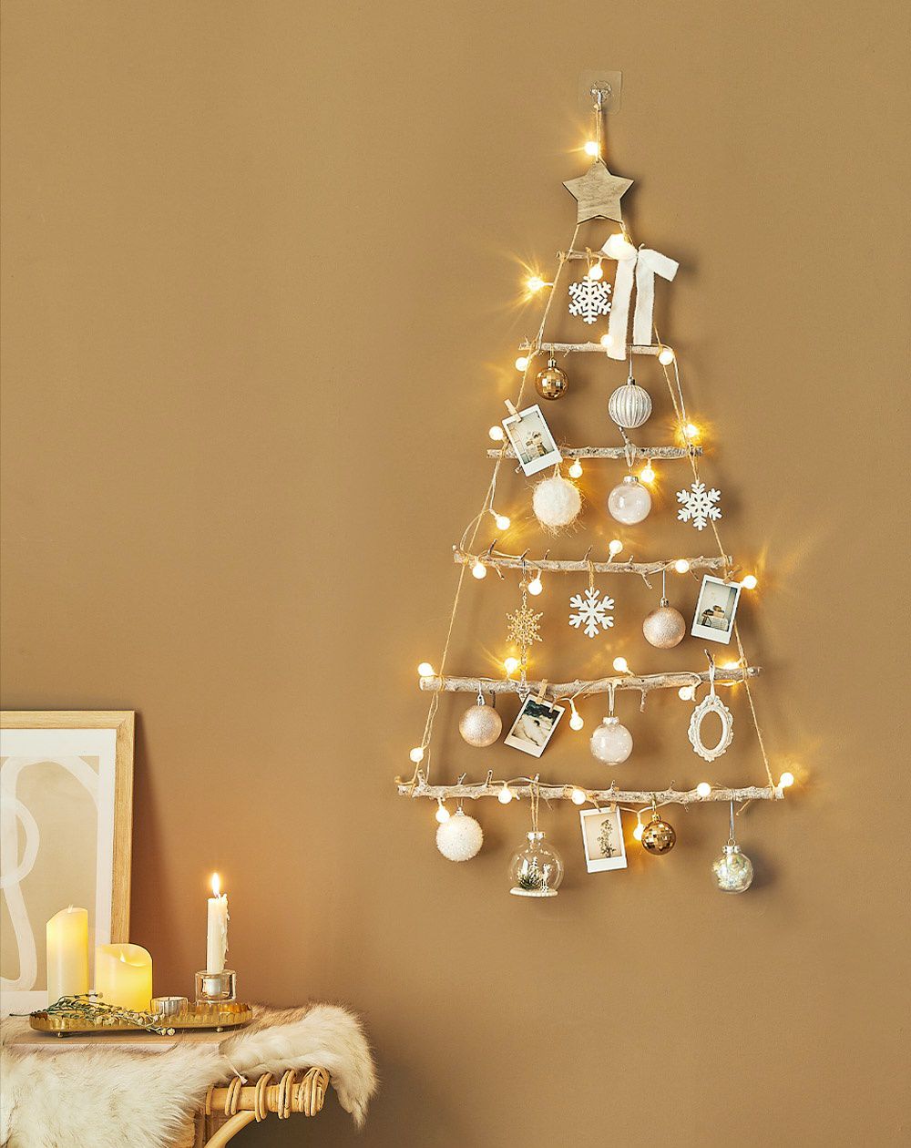 韓國 Bebe Deco - DIY聖誕樹/聖誕壁飾燈-白雪童話 (樹高80cm，樹寬68cm，約0.6kg)